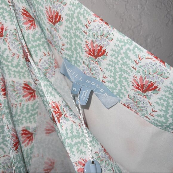 NWT Hill House Green Trailing Vine The Mirabel Skirt Multi Crepe Wrap Skirt XL - Picture 9 of 12